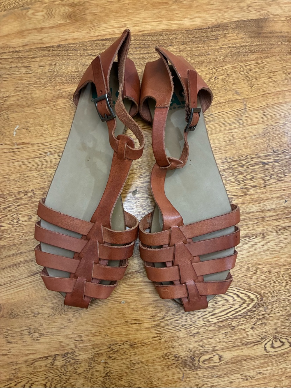 Women's VAS and Crafts Brown Leather Israeli Sandals